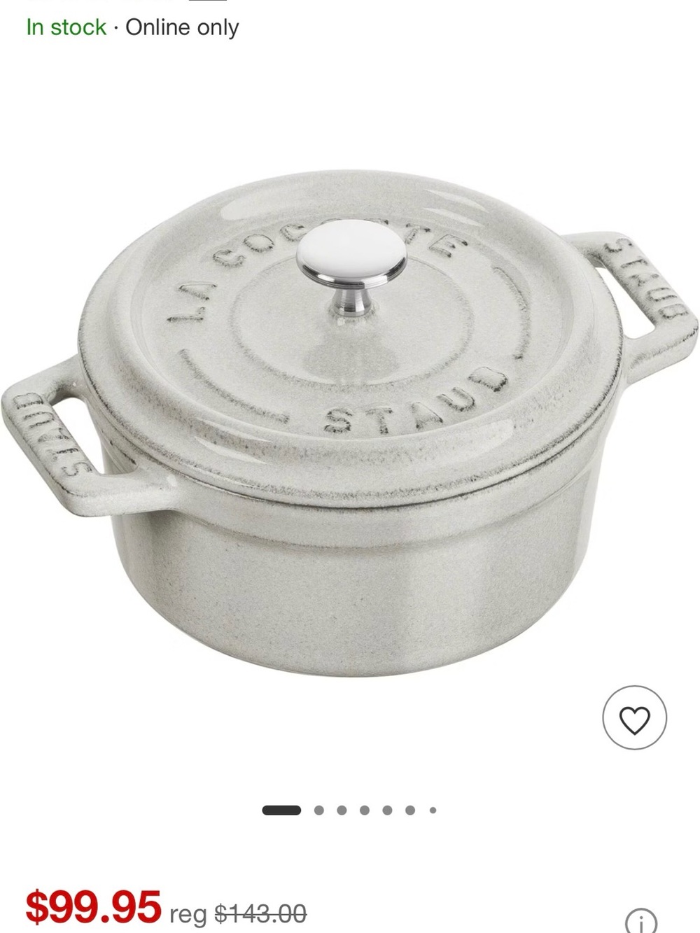Staub Mini Cocottes in Black with Silver Handles set of 3 no top - Picture 7 of 8